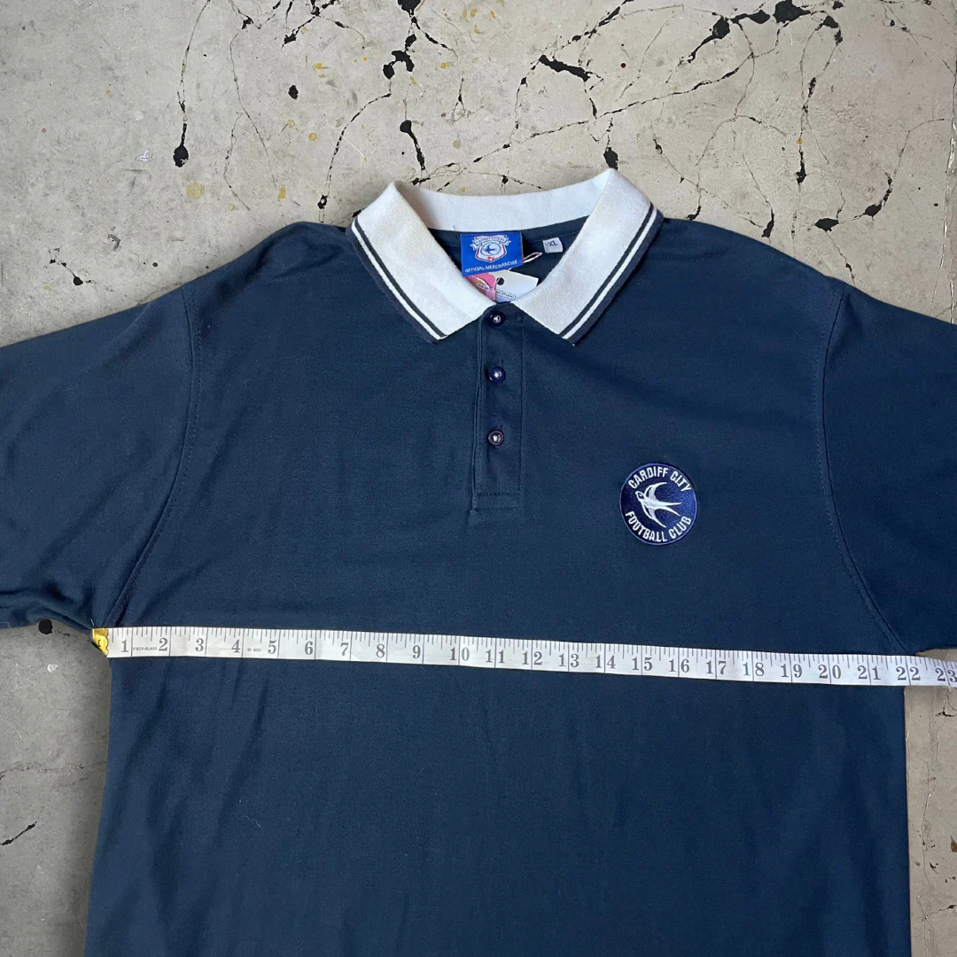 Cardiff City Retro Polo Shirt - Image 3