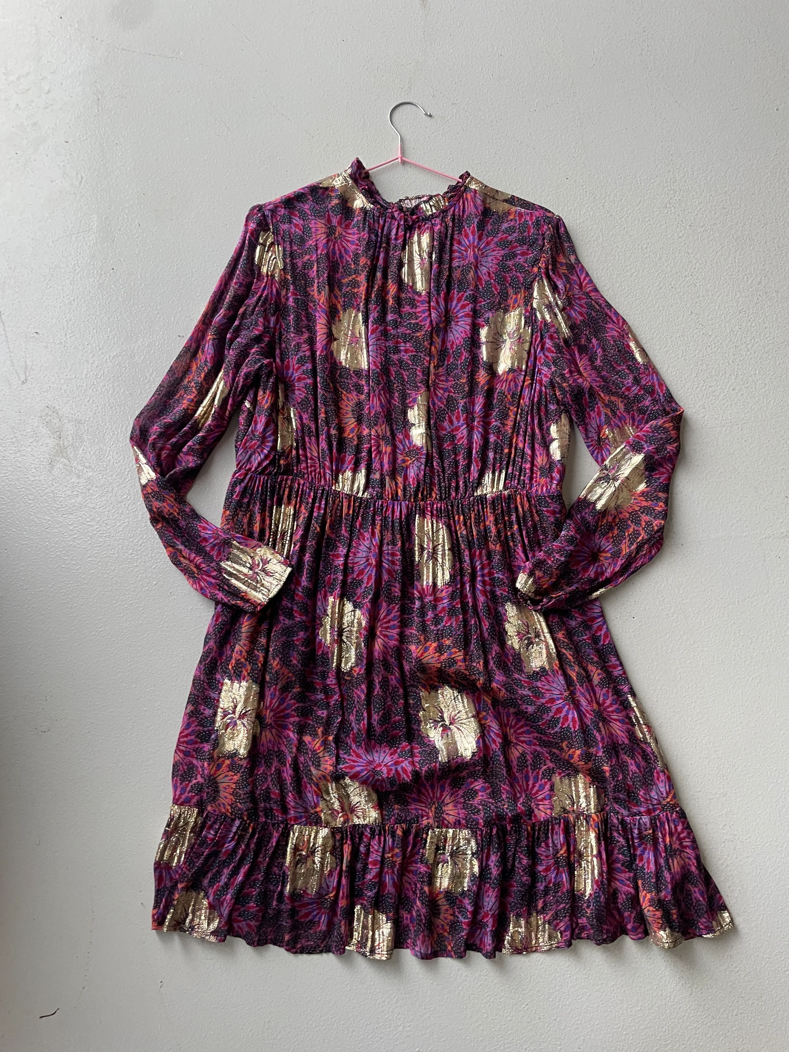 Monsoon Purple Floral Print Dress - Image 3