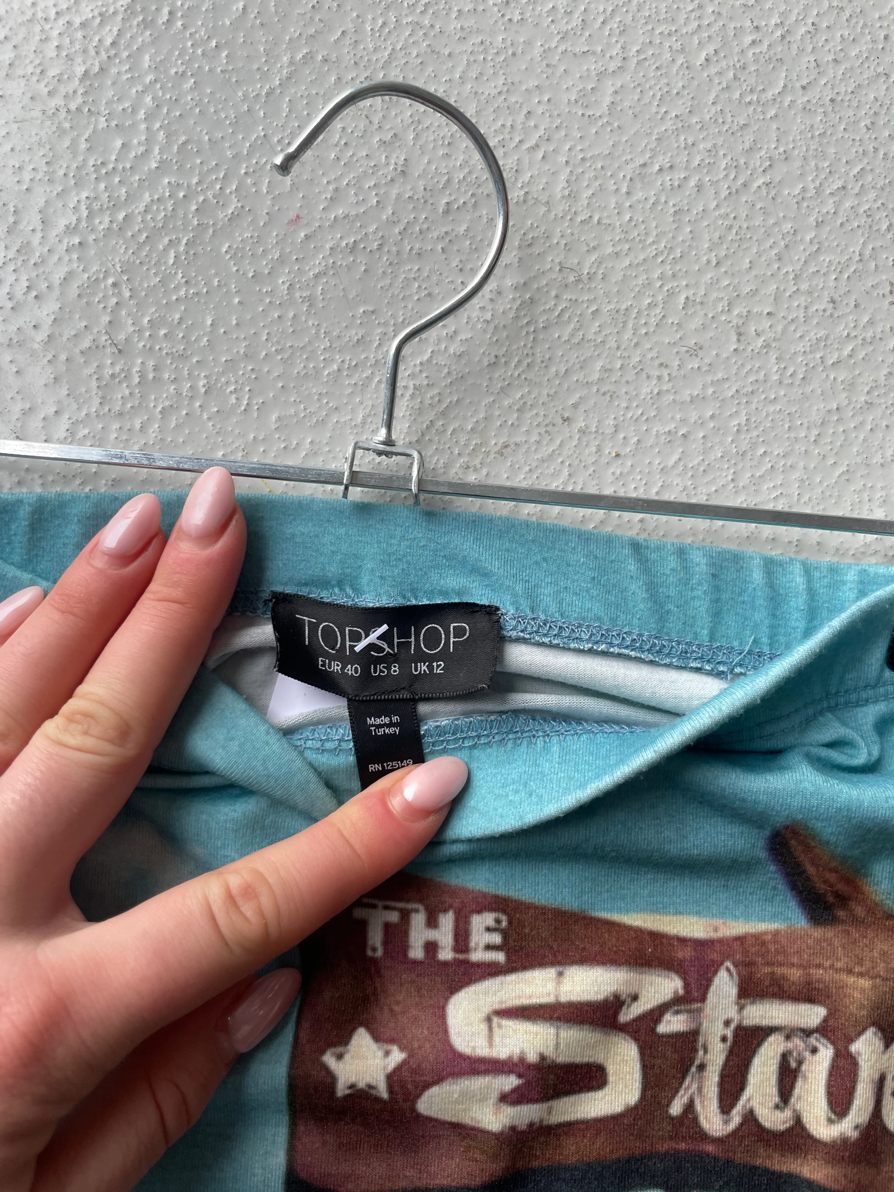 Old Label Topshop Midi Motel Print Midi Skirt - Image 3