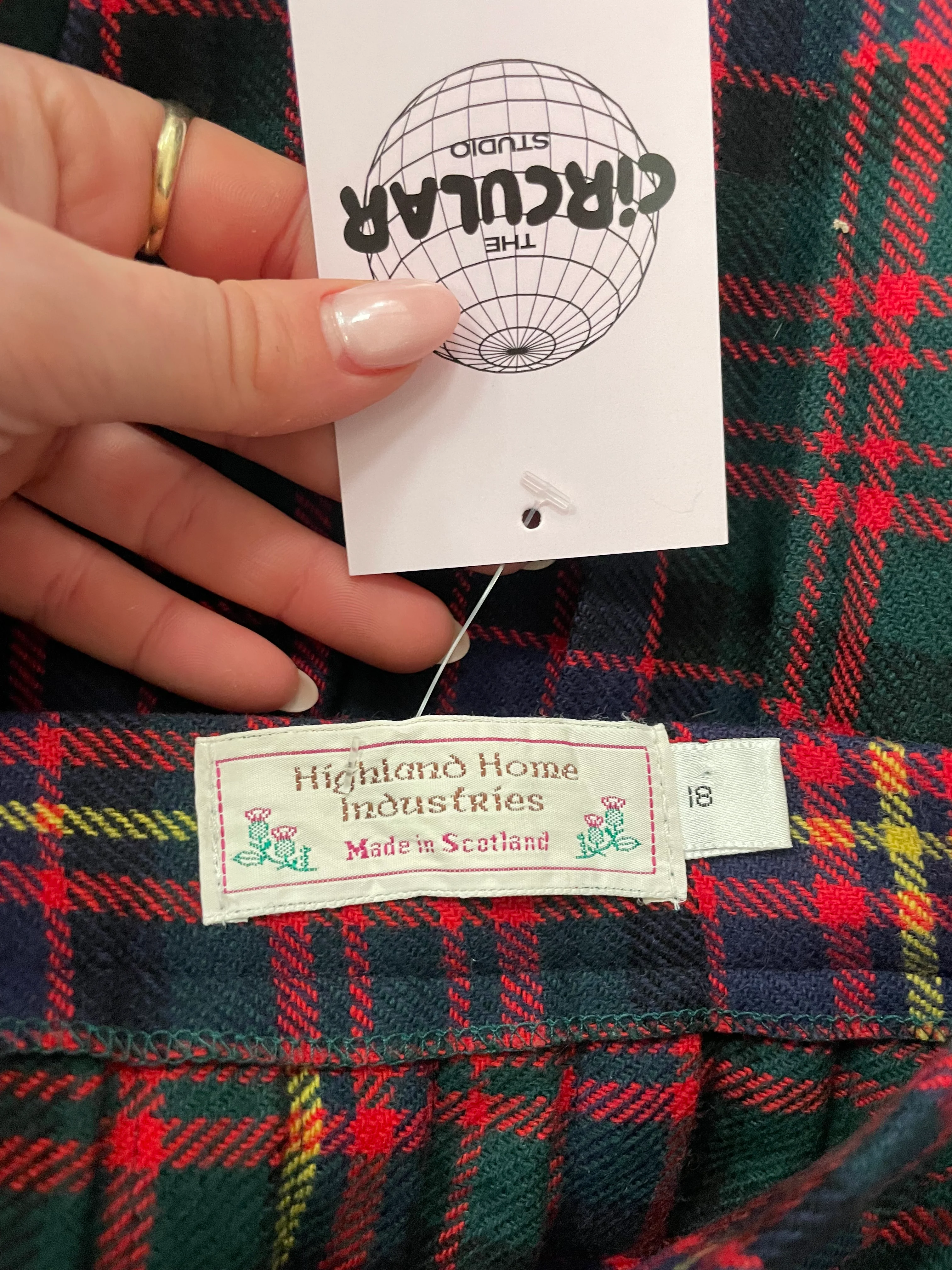 Tartan Wool Midi Skirt - Image 6