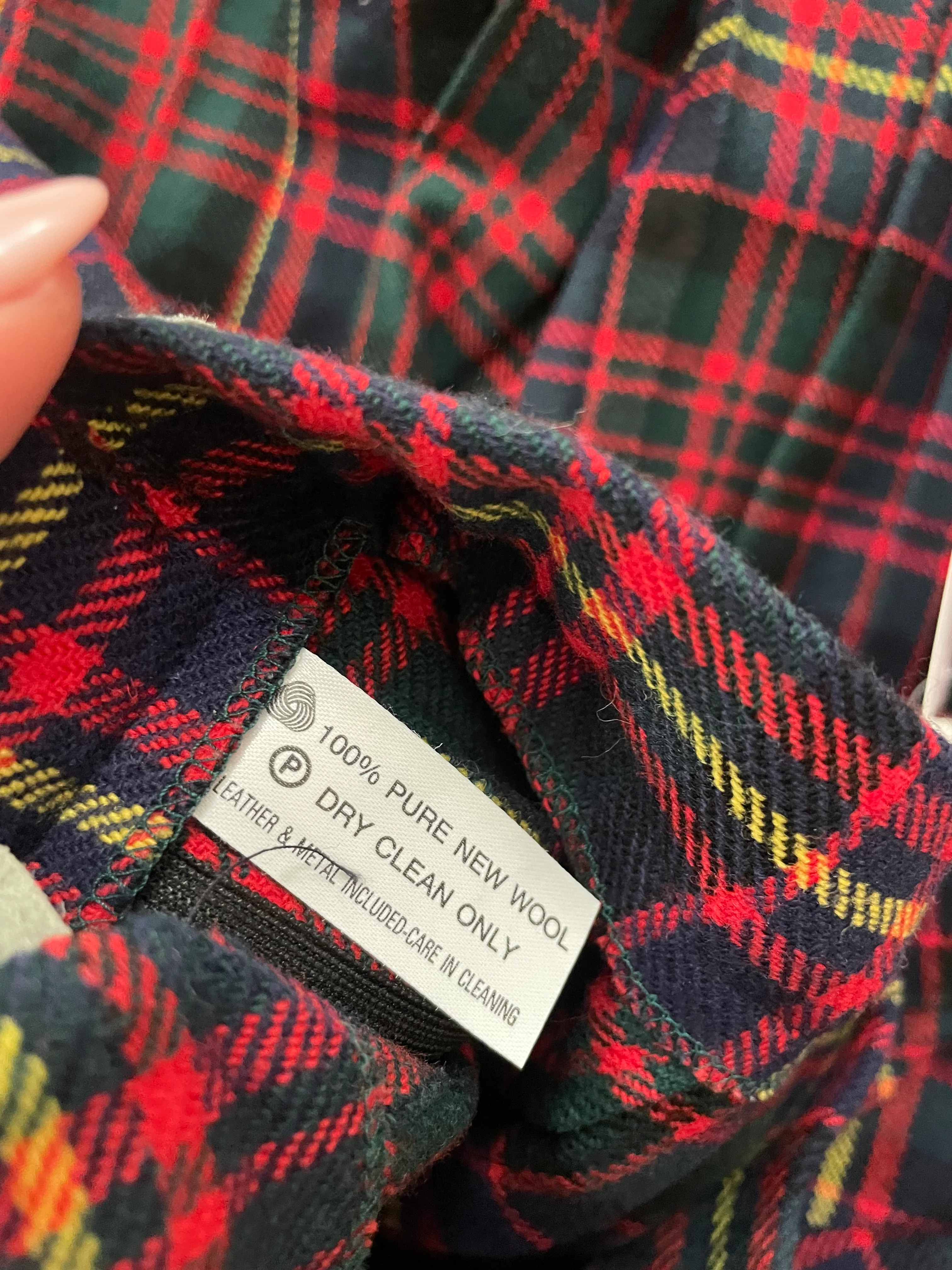 Tartan Wool Midi Skirt - Image 7