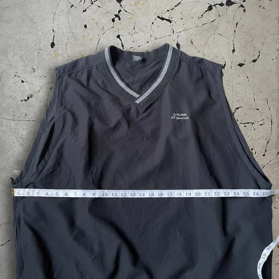 Vintage 90s Nike Golf Black V Neck Vest - Image 3