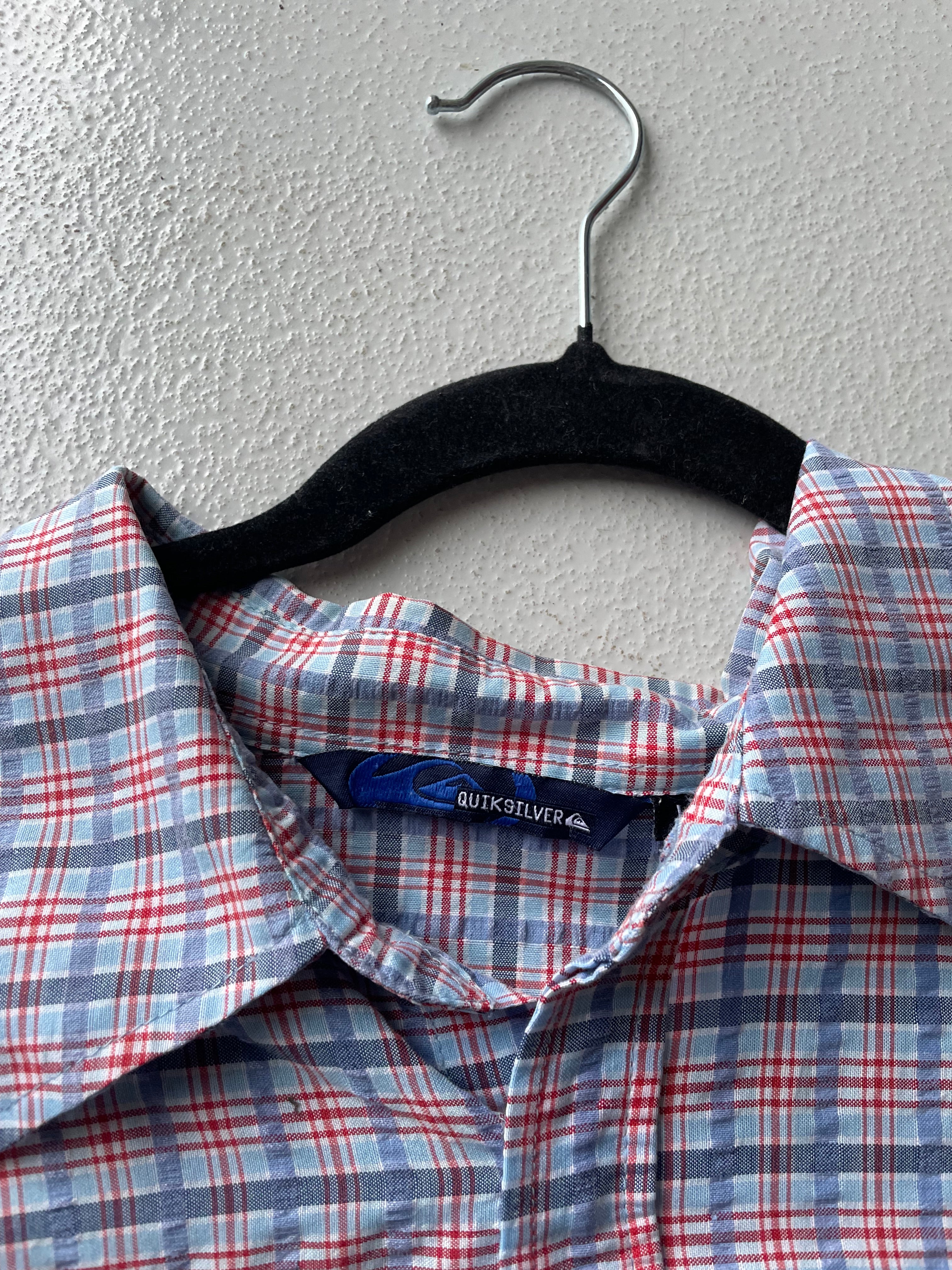 Vintage 90s Quiksilver Checked Short Sleeve Shirt - Image 3