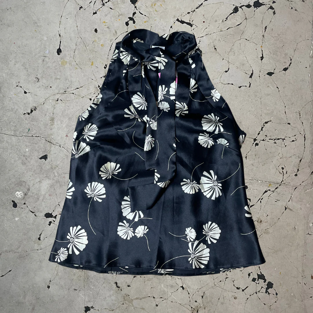 Vintage Bay Black Satin Floral Cami - Image 3