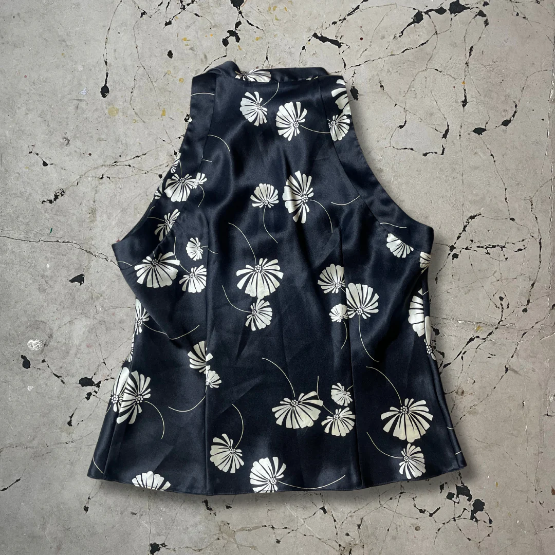 Vintage Bay Black Satin Floral Cami - Image 4
