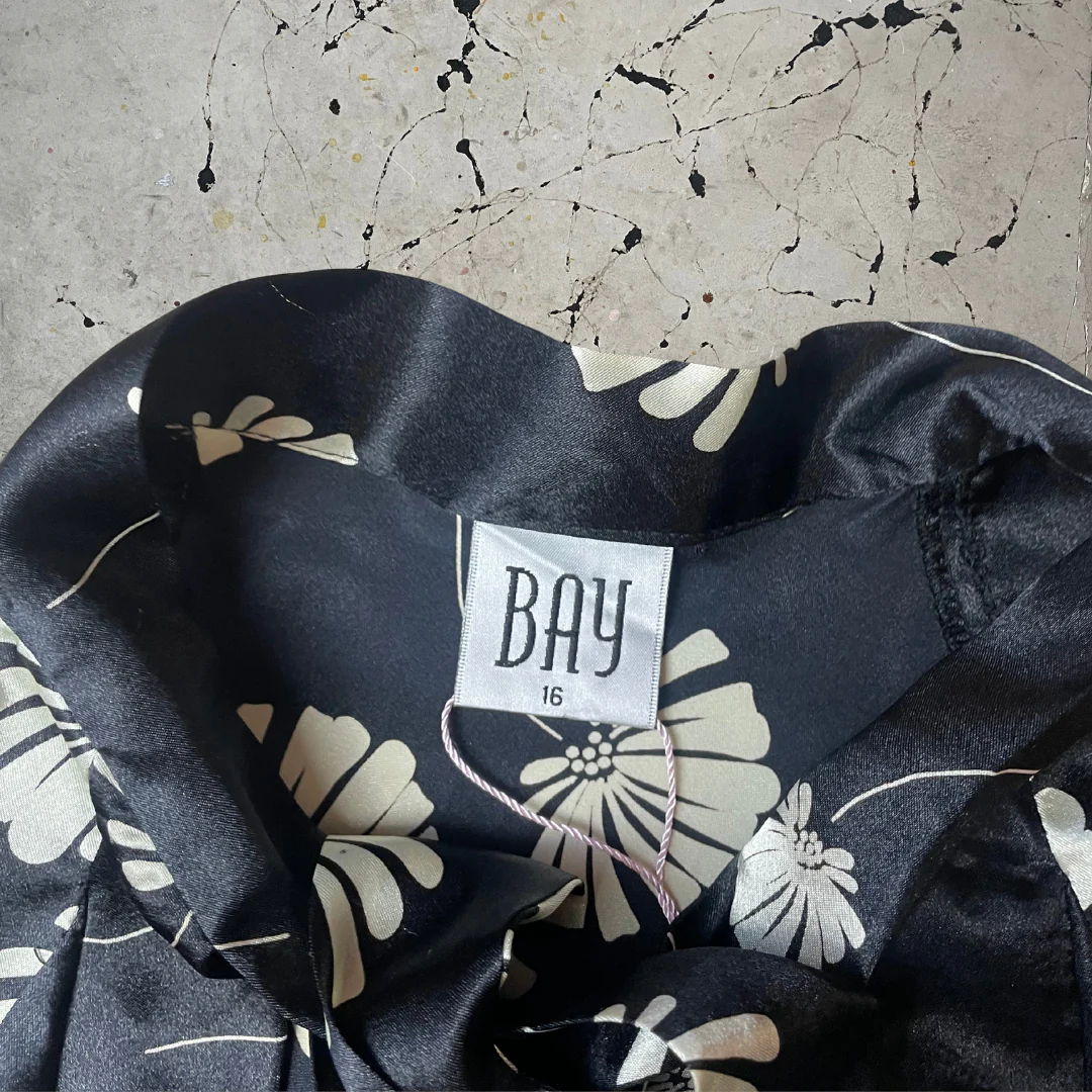 Vintage Bay Black Satin Floral Cami - Image 5