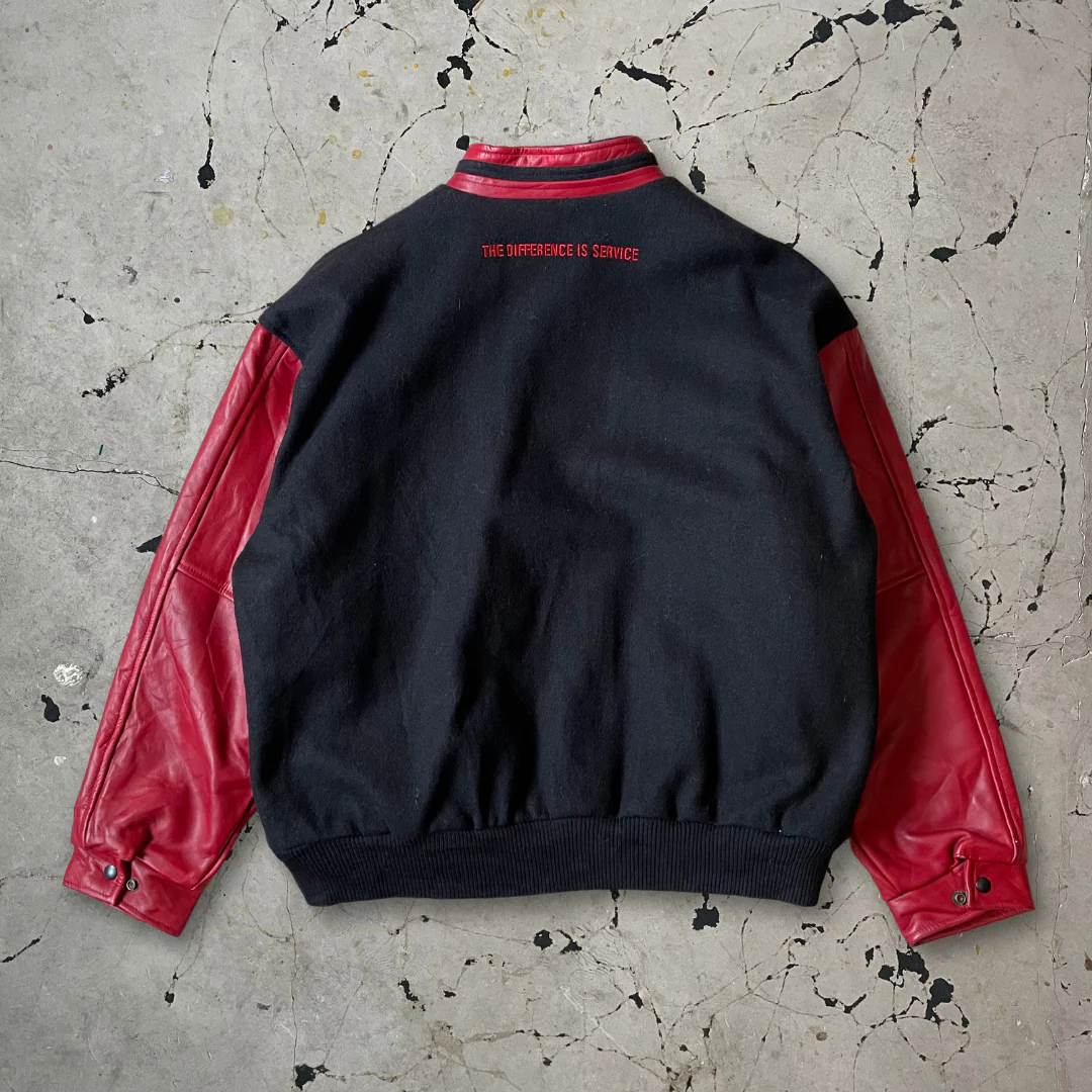 Vintage Reaction Leather and Wool American Baseball Jacket - Image 4