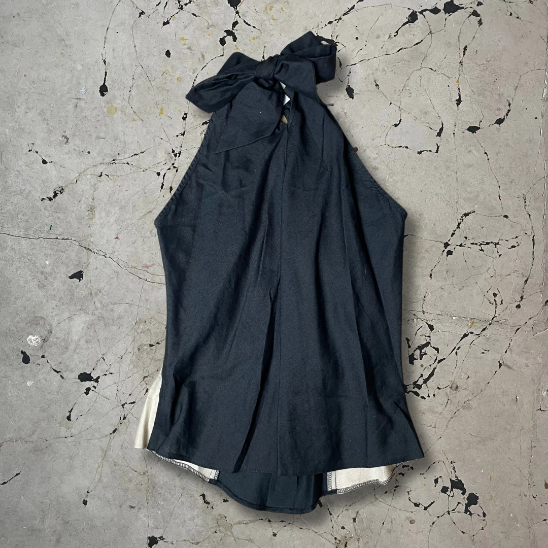 Vintage Wallis Linen Blend Halterneck Cami - Image 5