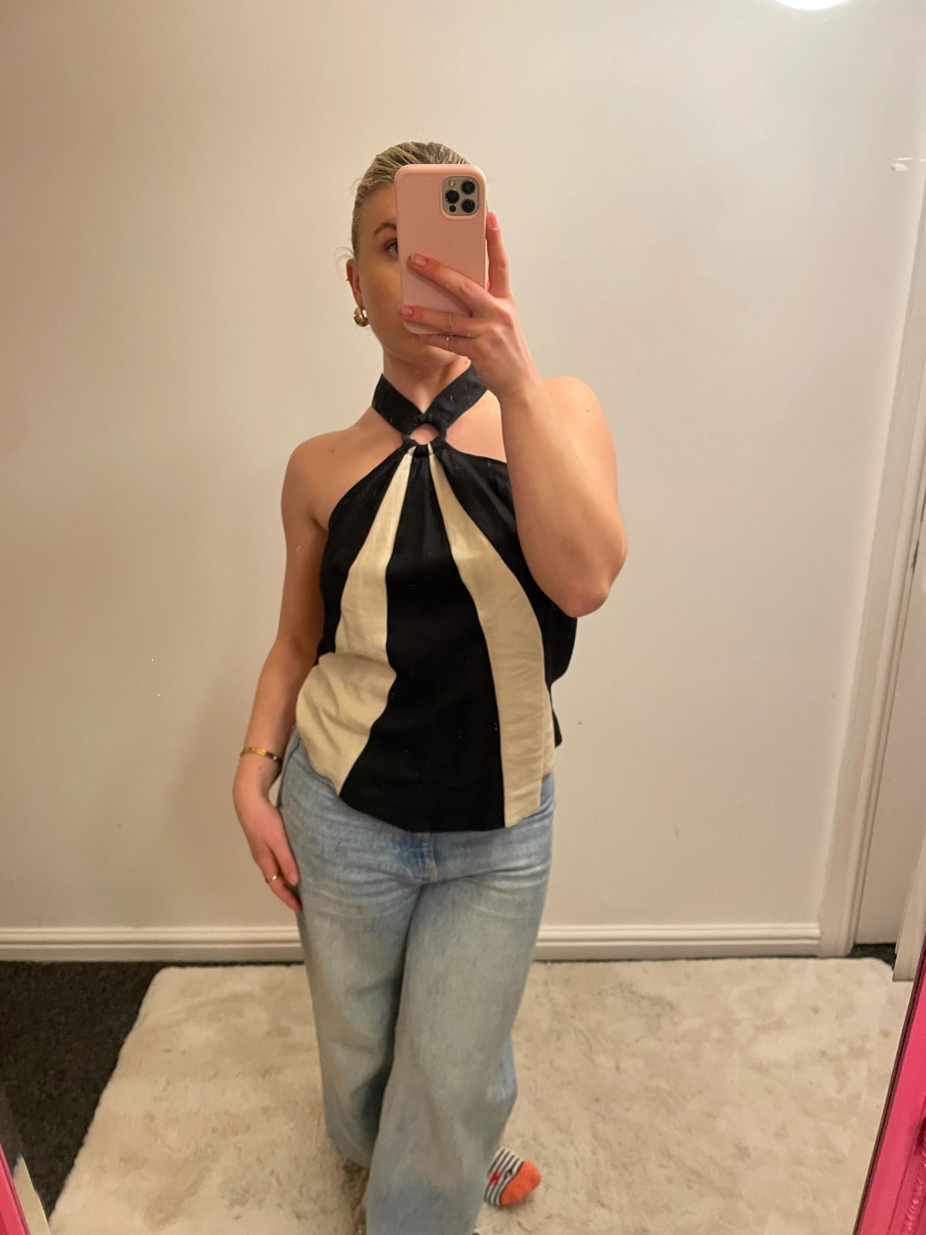 Vintage Wallis Linen Blend Halterneck Cami - Image 6