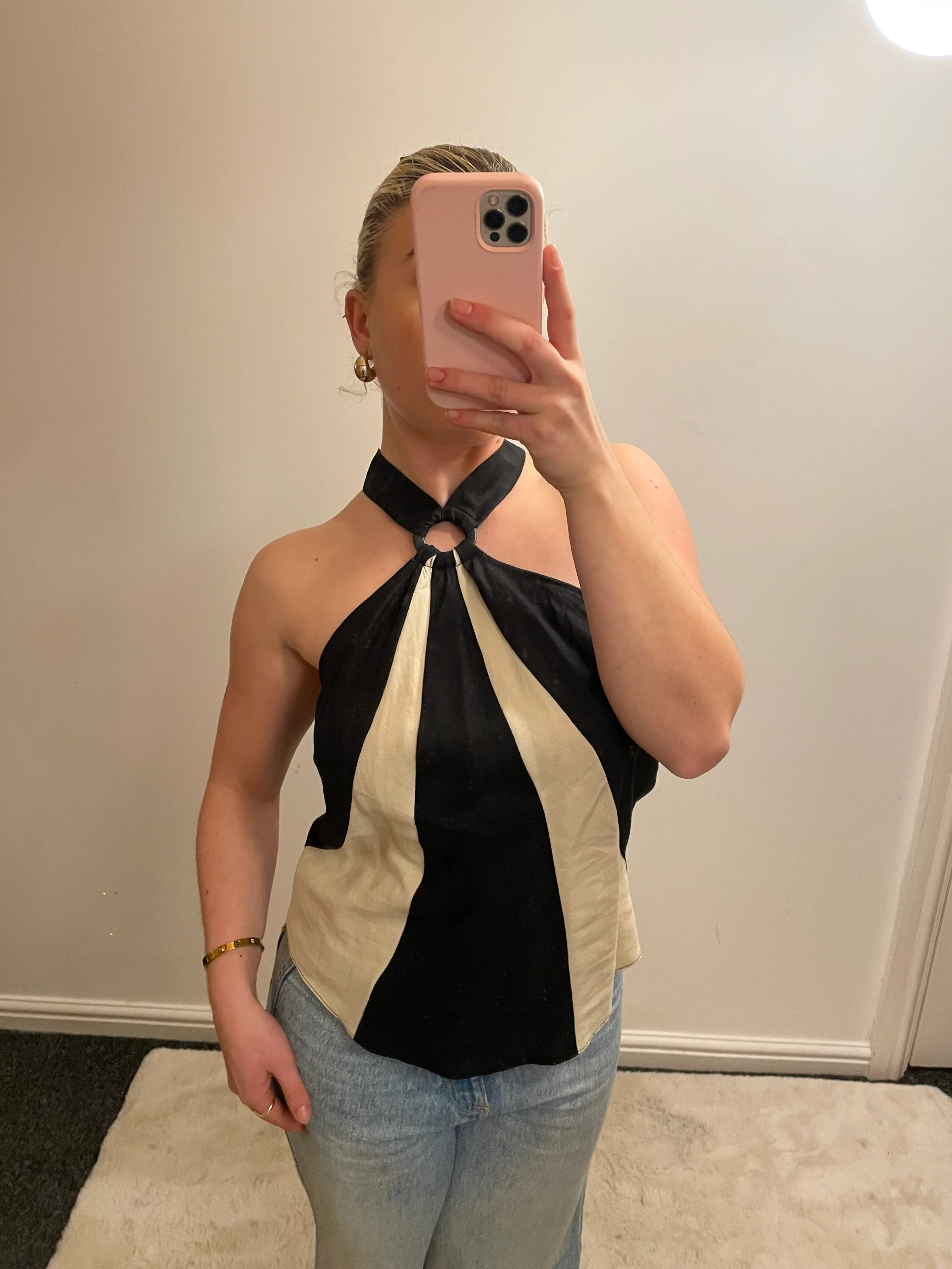 Vintage Wallis Linen Blend Halterneck Cami - Image 8