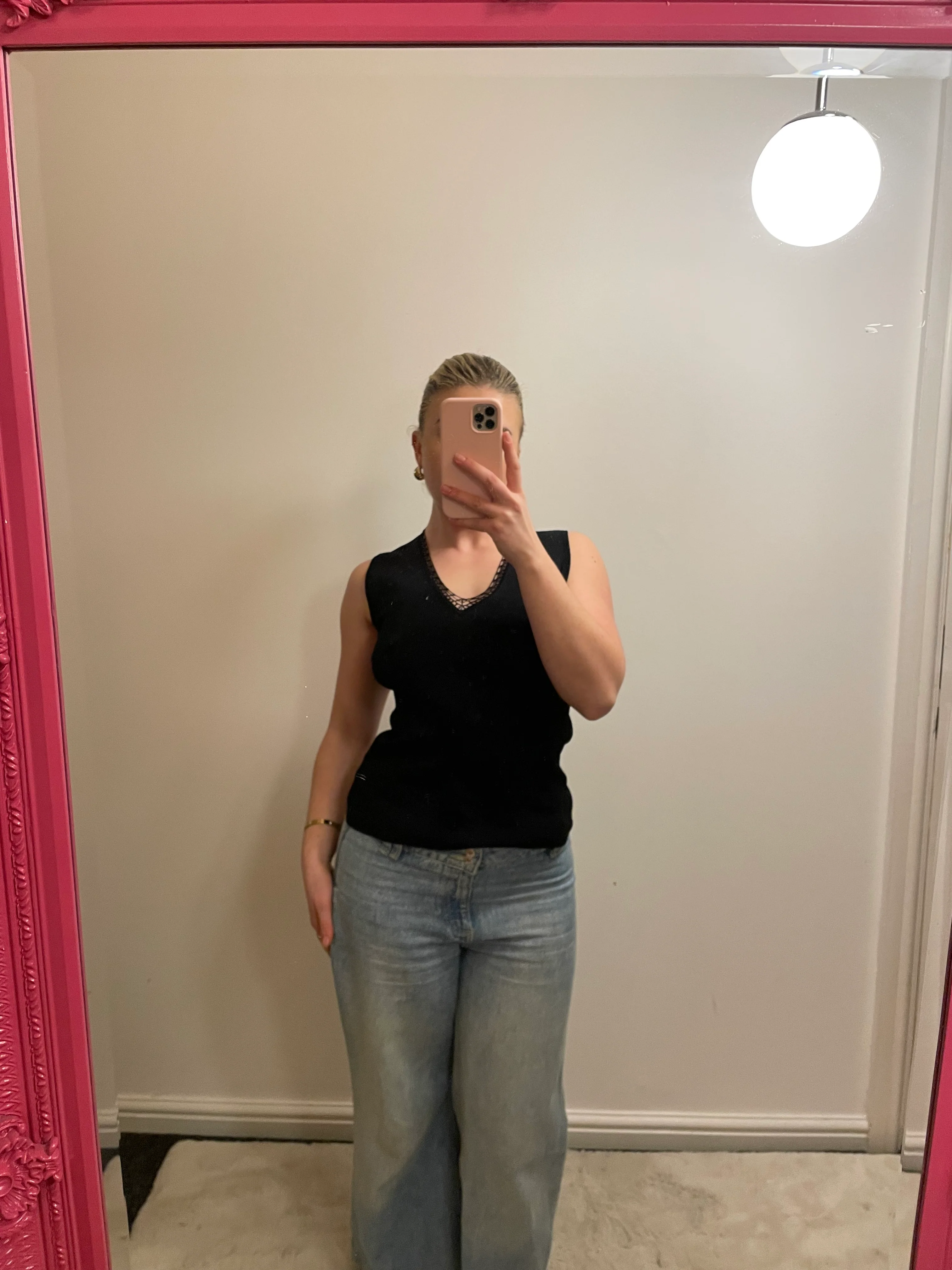 Vintage Wallis v Neck Black Cami - Image 8