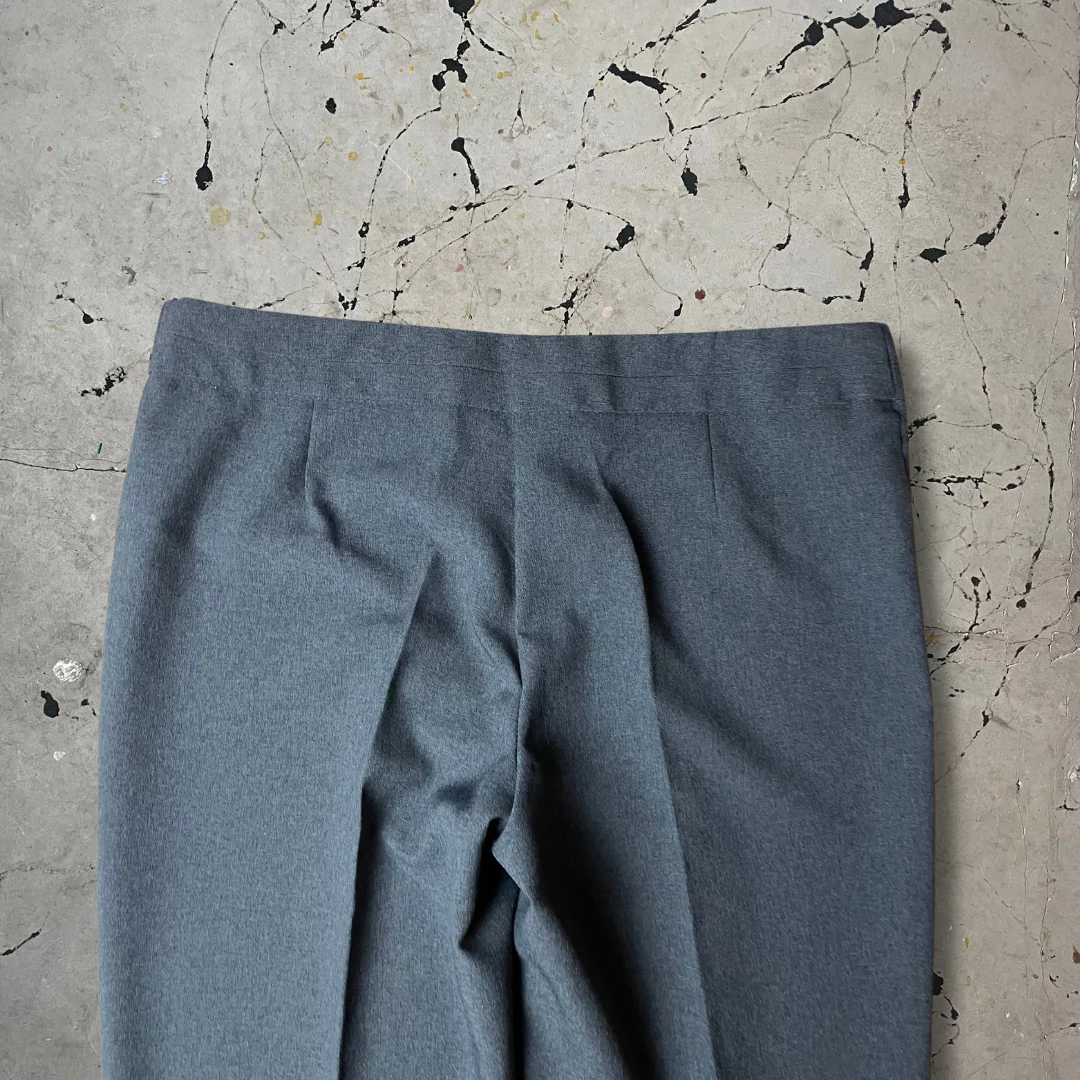 Vintage y2k 00s Low Rise Grey Tailored Trousers - Image 6