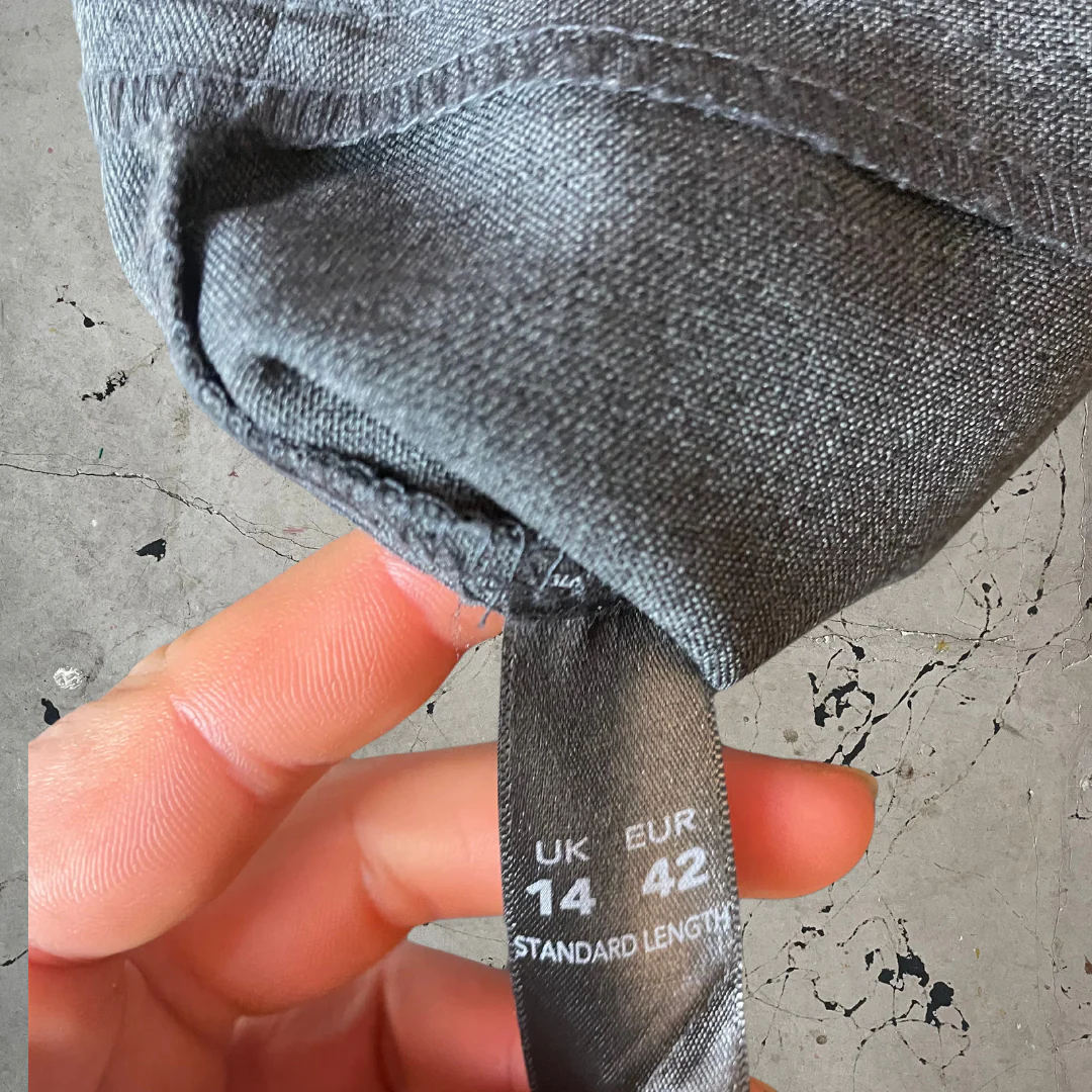 Vintage y2k 00s Low Rise Grey Tailored Trousers - Image 7