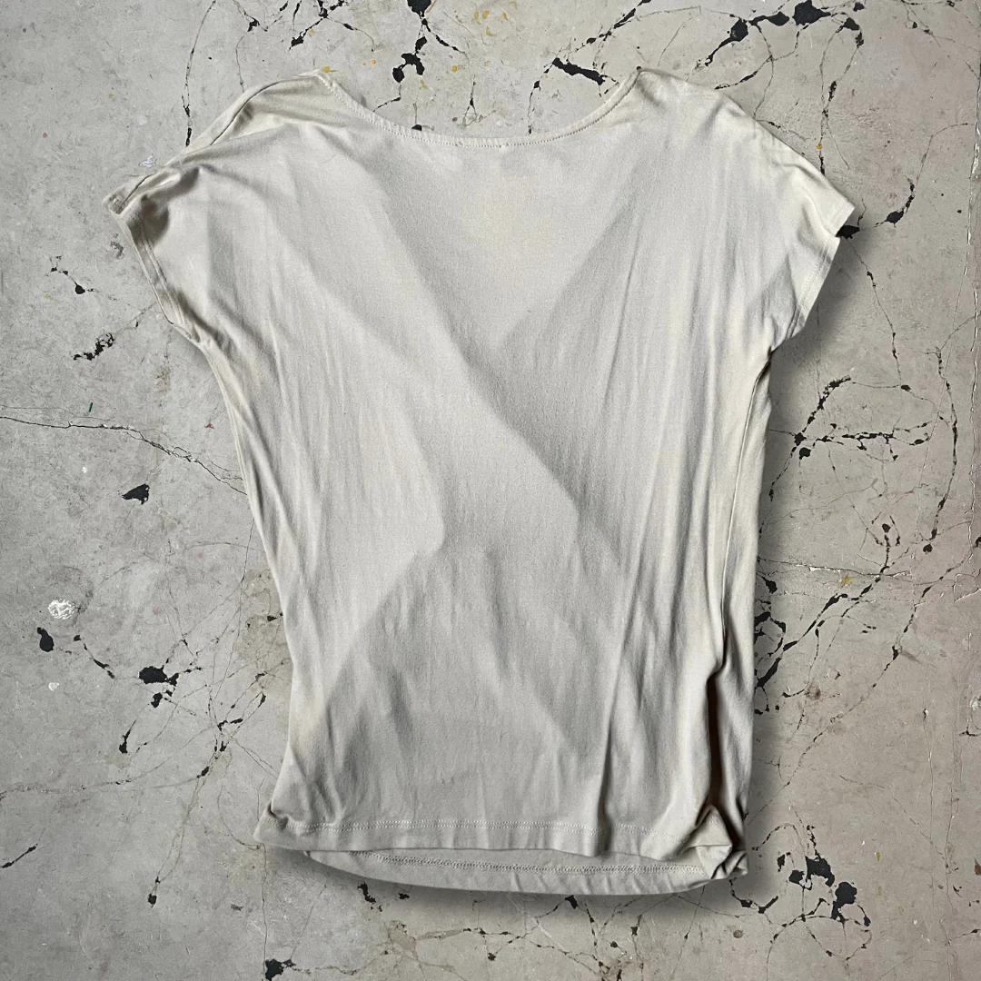 Vintage y2k Beige Wrap Short Sleeve Cami - Image 3