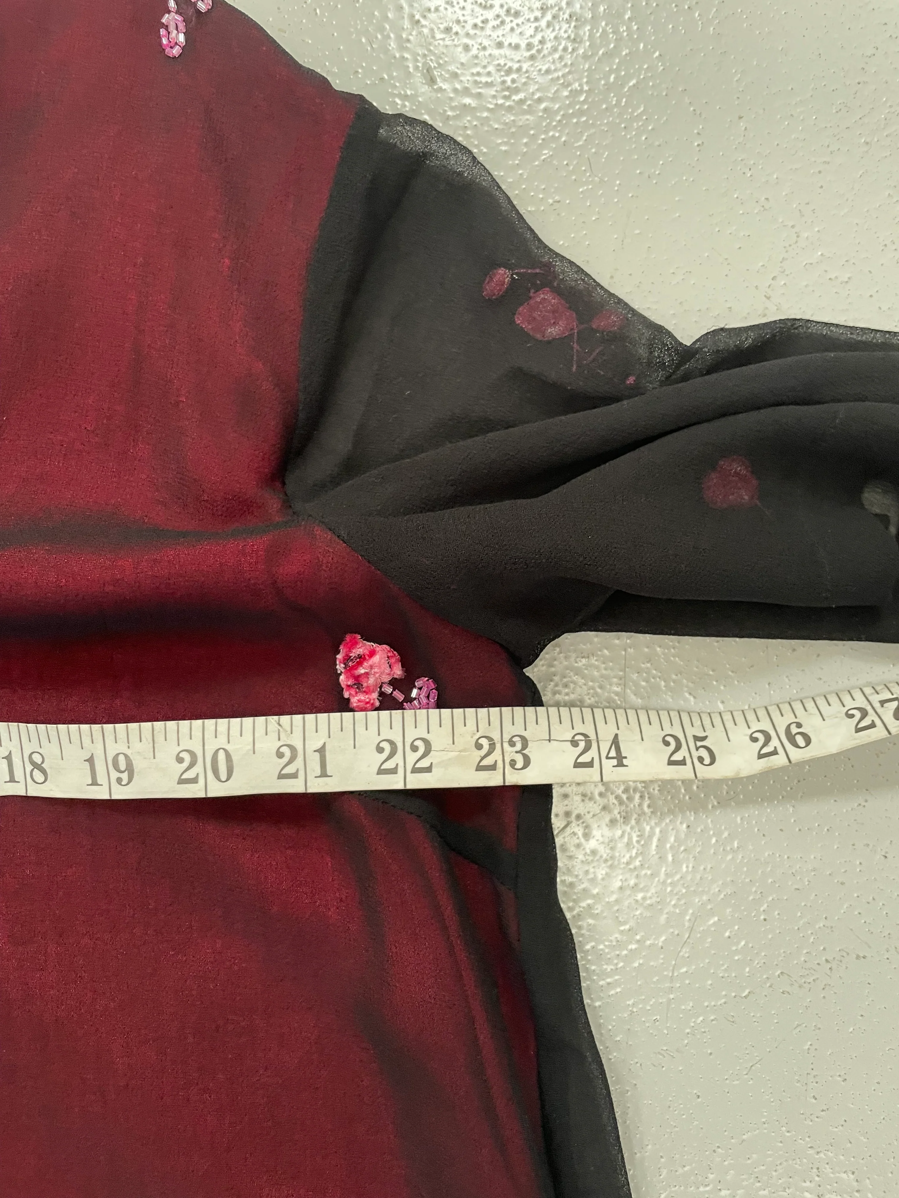 Vintage y2k Black Beaded Dress - Image 4