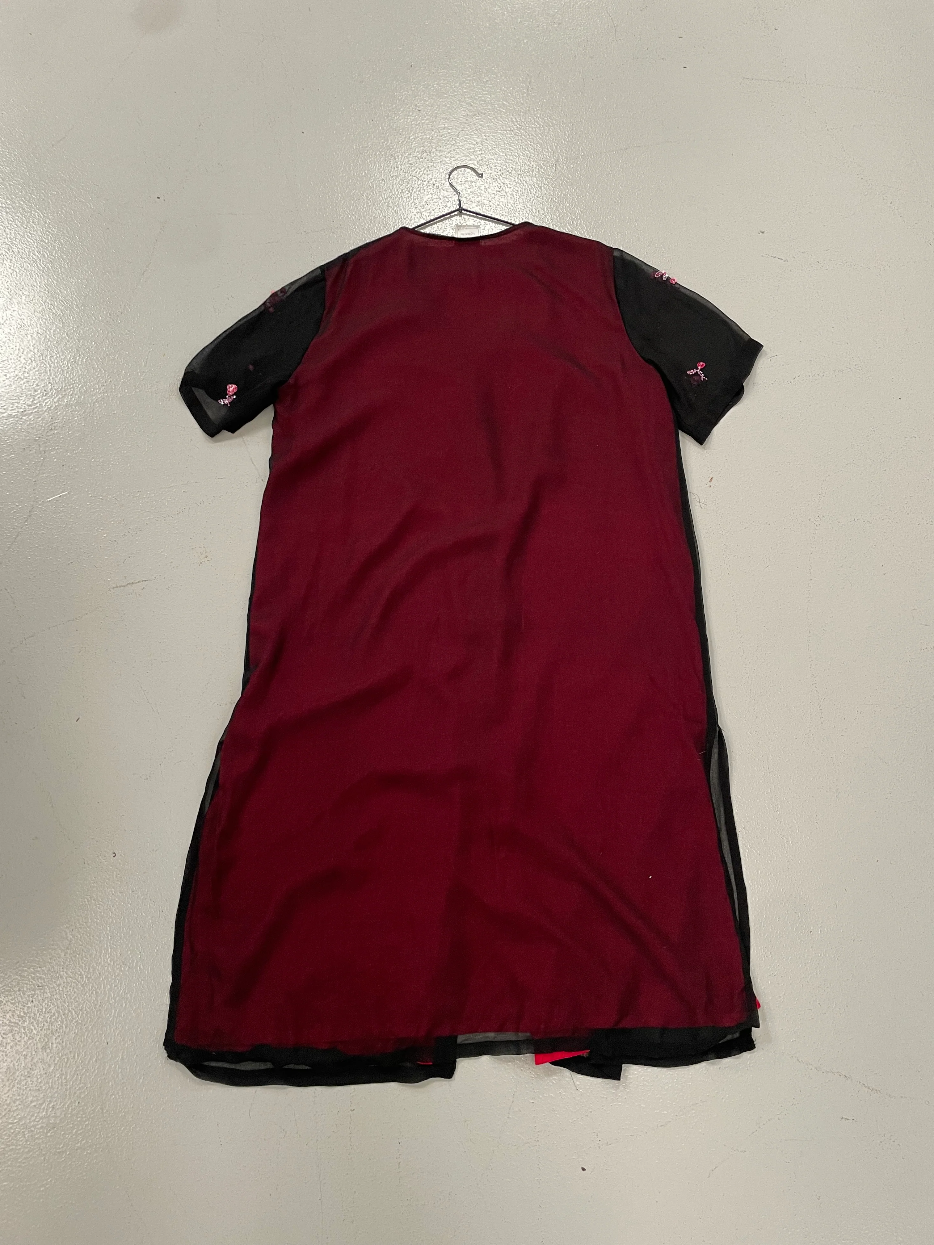 Vintage y2k Black Beaded Dress - Image 7