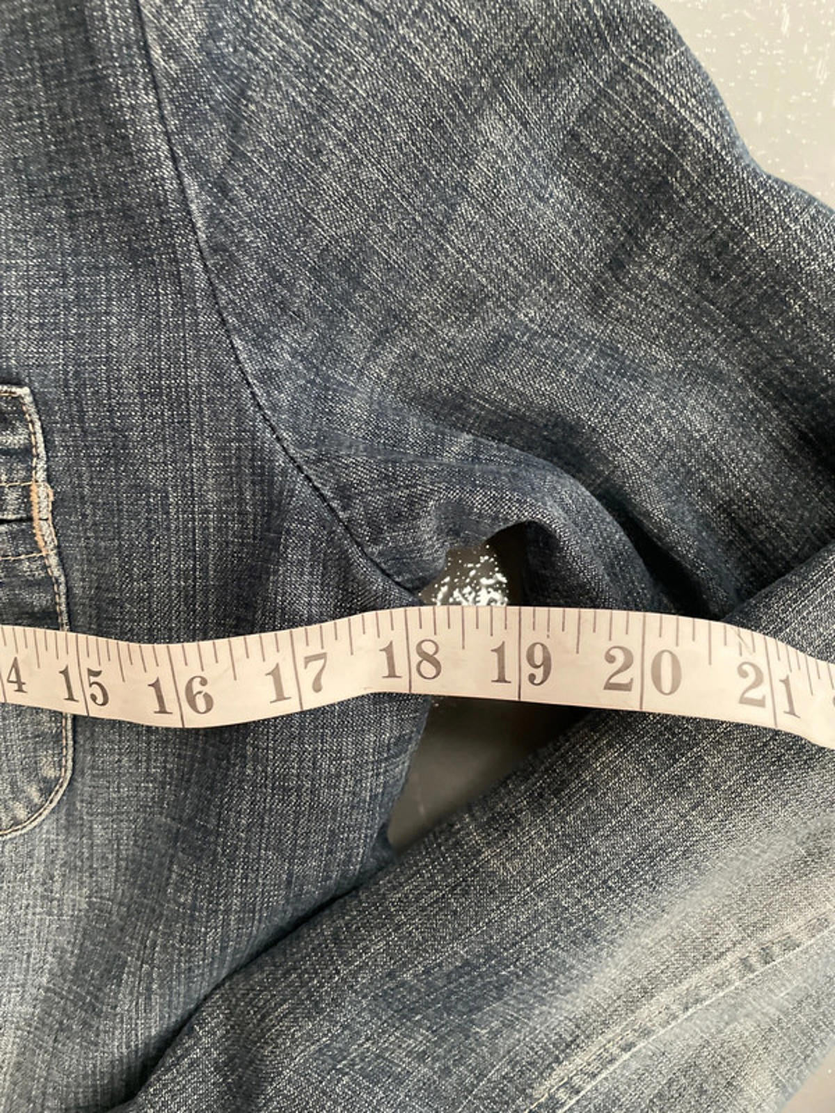 Vintage Y2K principles denim zip up jacket with faux fur trim - Image 8