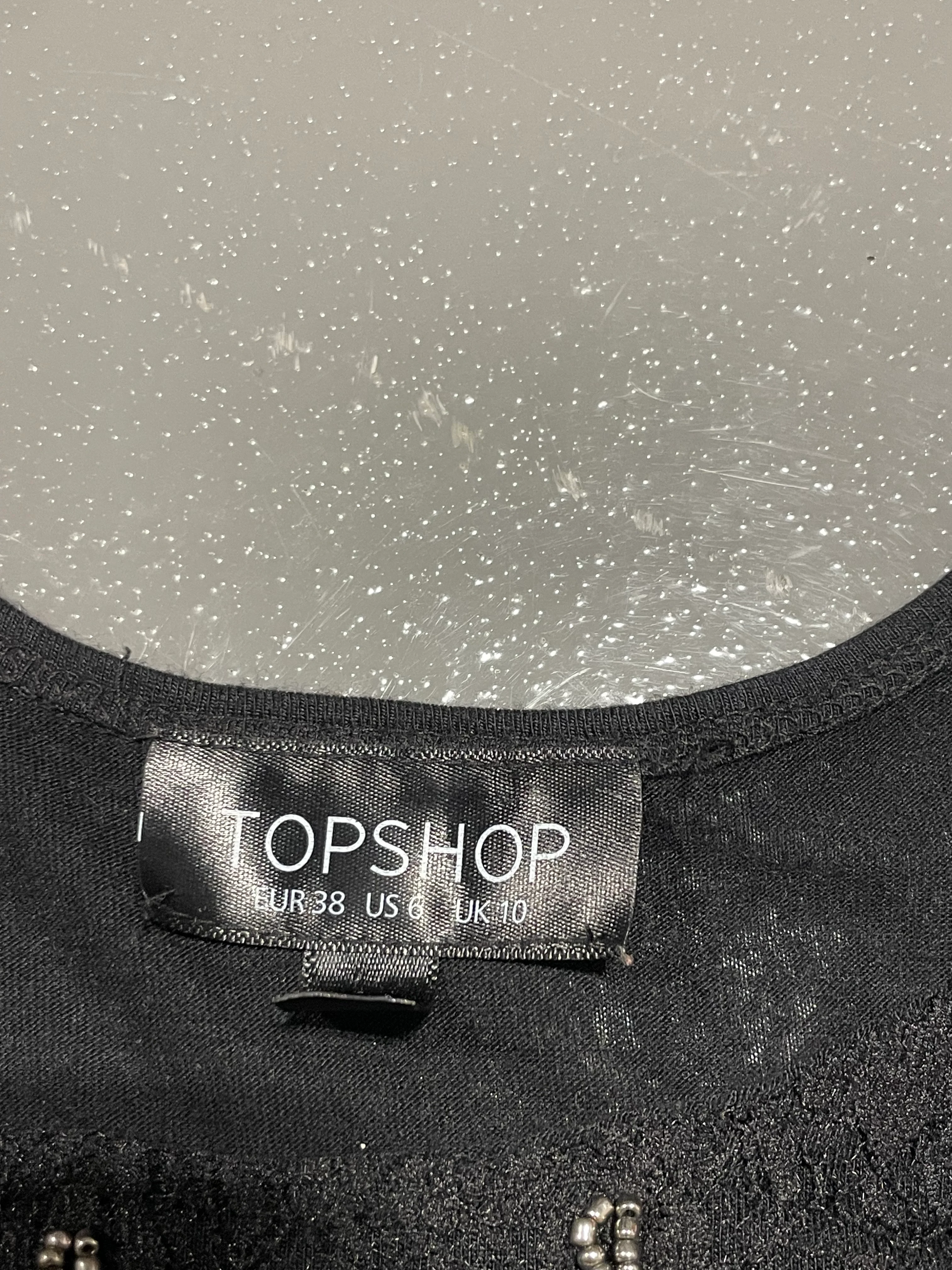 Vintage y2k Topshop Black Beaded Cami - Image 3