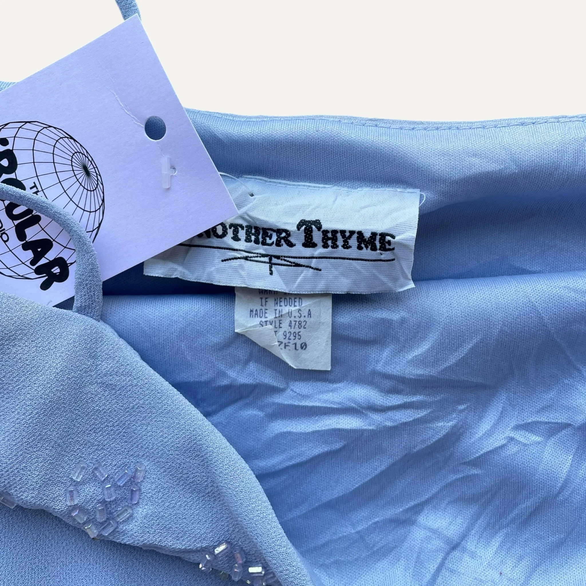 Vintage Y2k Turquoise Blue Sequin Cami - Image 3