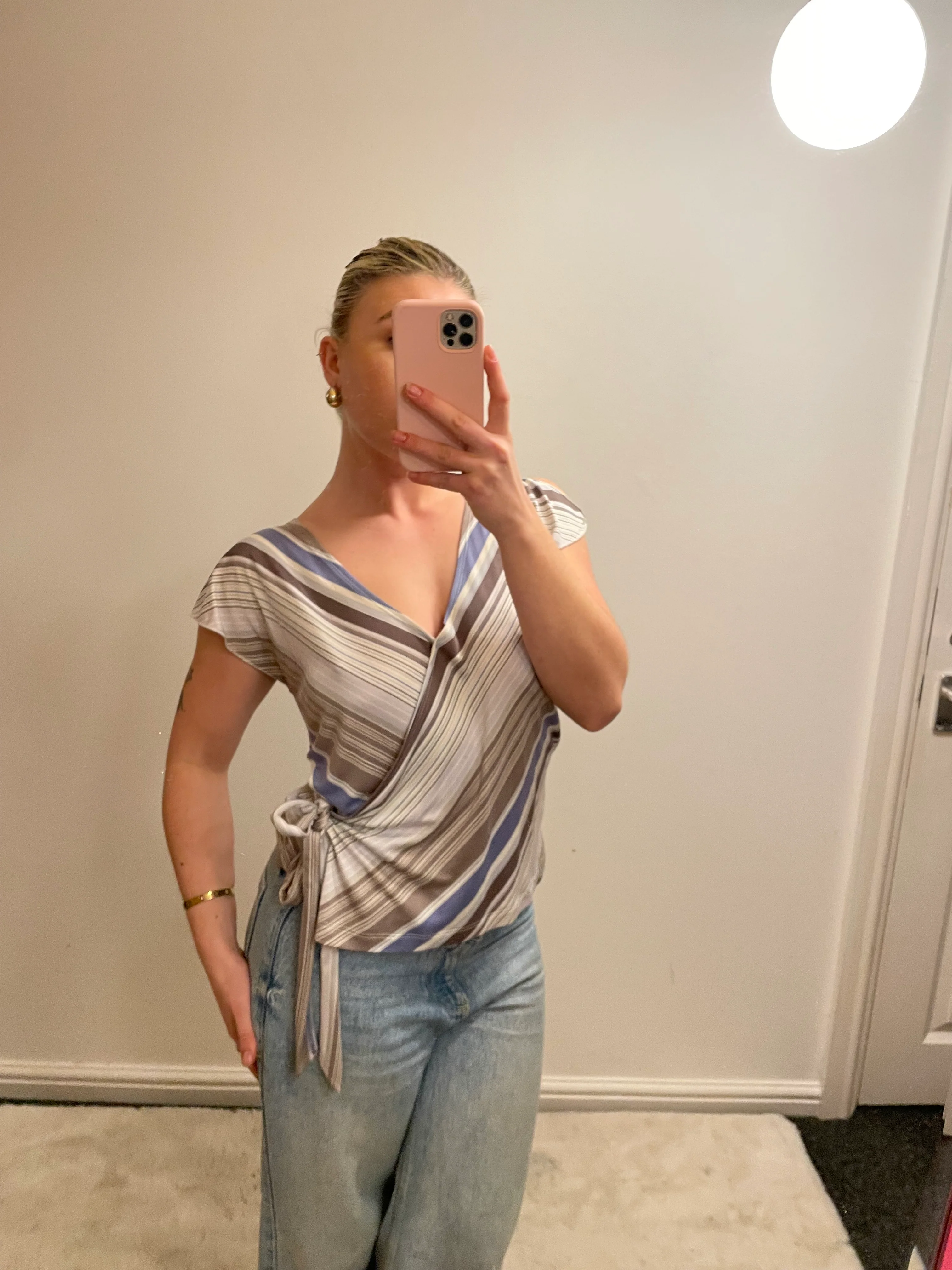 Vintage y2k Warehouse Silk Short Sleeve Cami - Image 6