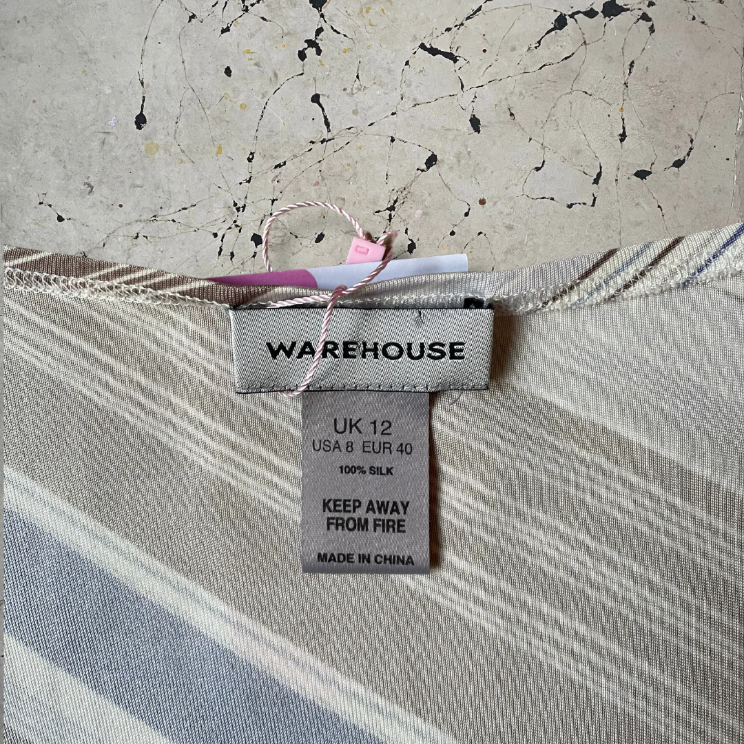 Vintage y2k Warehouse Silk Short Sleeve Cami - Image 9