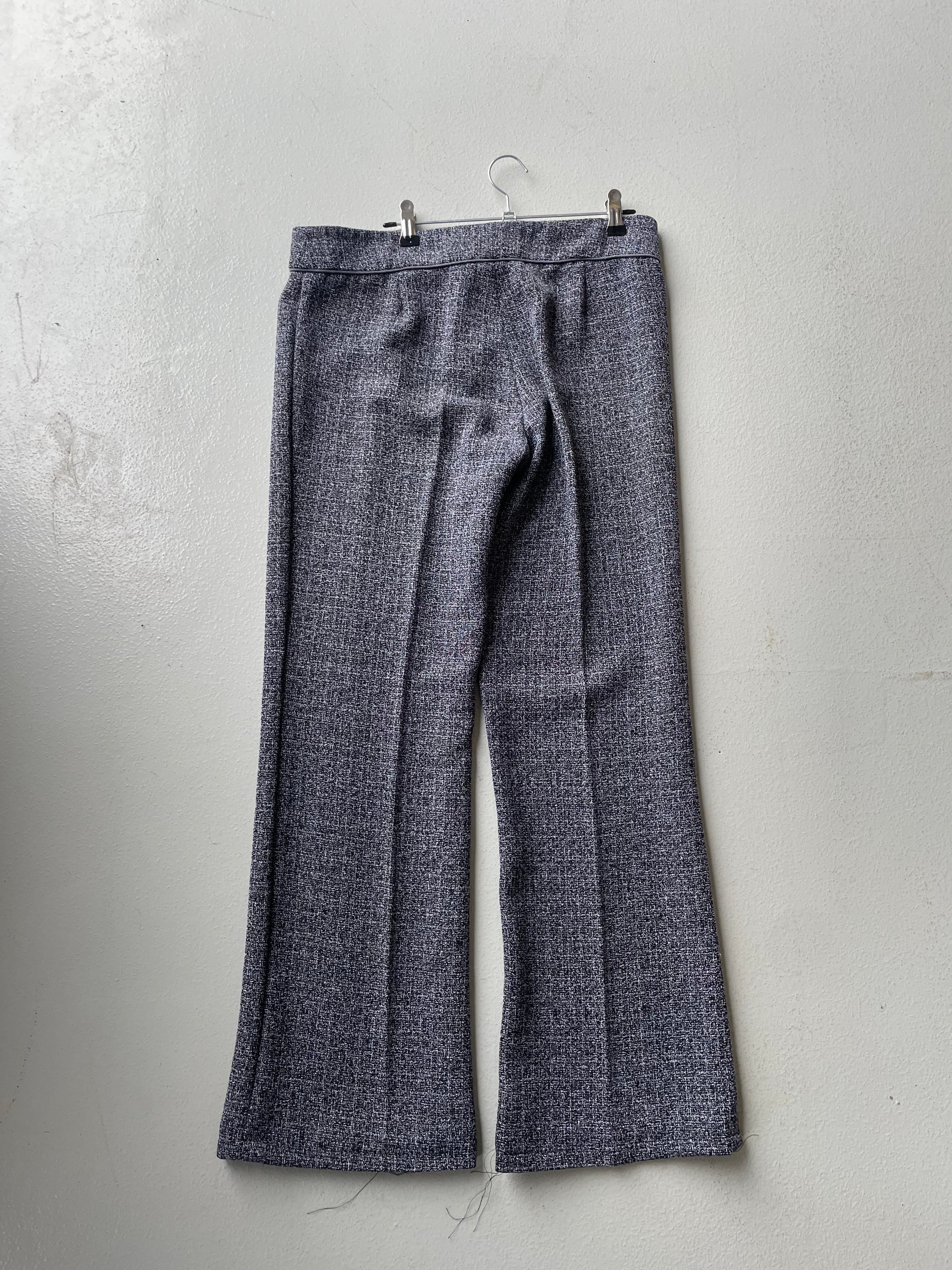Vintage y2k Wool Blend Tailored Flared Trousers - Image 4